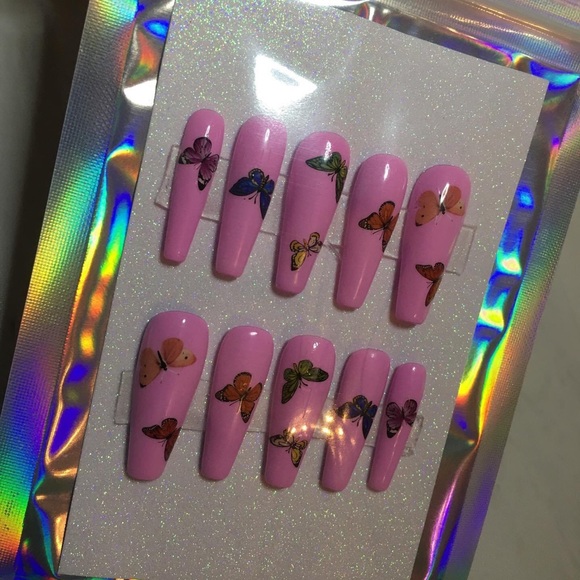 Butterfly Press On Nails - Picture 2 of 4